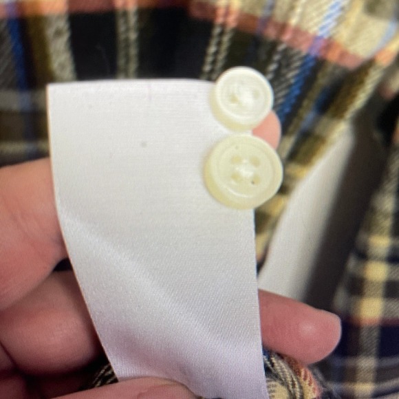 Flannel Shirt Everlane Mens Brushed Flannel Brown Plaid Cotton Long Size… - Picture 10 of 15